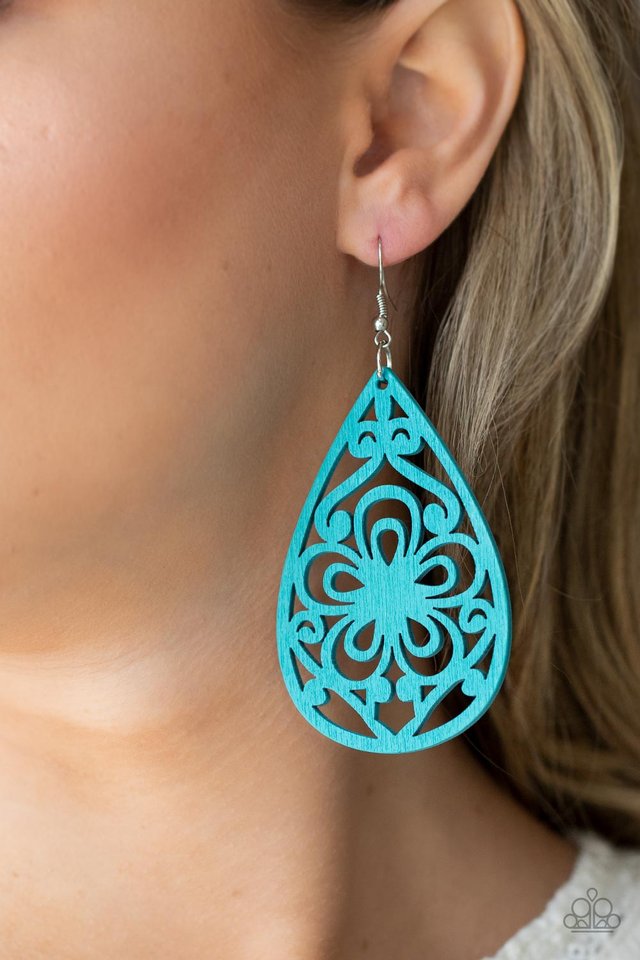 Marine Eden - Blue - Paparazzi Earring Image