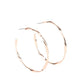 Radiantly Warped - Rose Gold - Paparazzi Earring Image