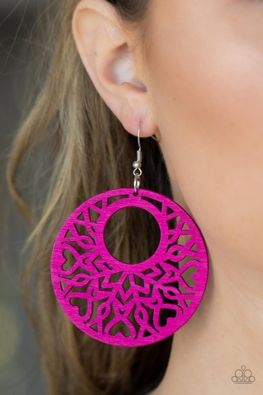 Tropical Reef - Pink - Paparazzi Earring Image