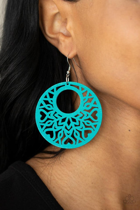 ​Tropical Reef - Blue - Paparazzi Earring Image