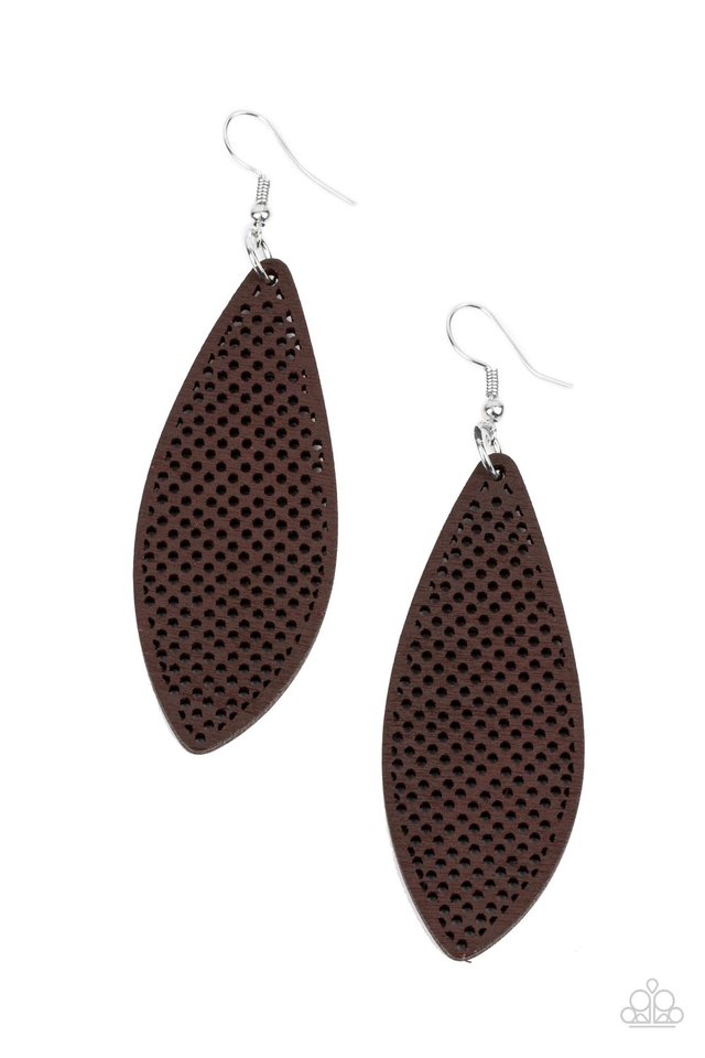Surf Scene - Brown - Paparazzi Earring Image