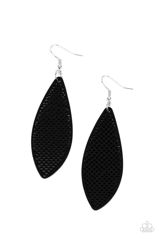 Surf Scene - Black - Paparazzi Earring Image