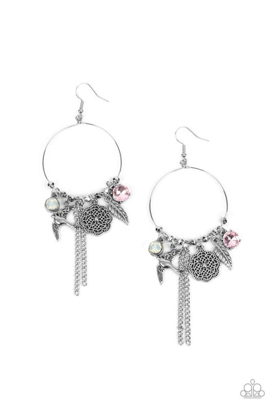 TWEET Dreams - Pink - Paparazzi Earring Image