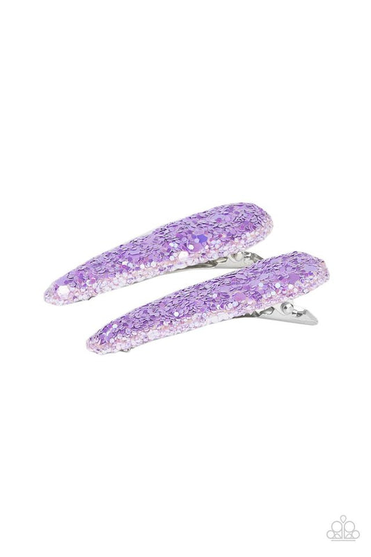 Sugar Plum Sparkle - Purple - Paparazzi Hair Accessories Image