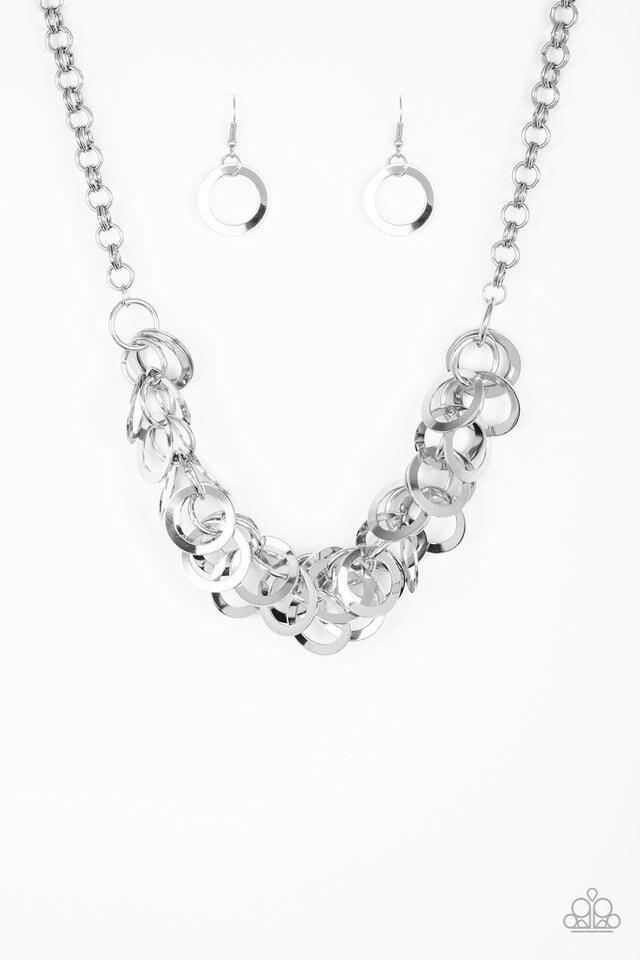 Paparazzi Necklace ~ Ringing In The Bling - Silver