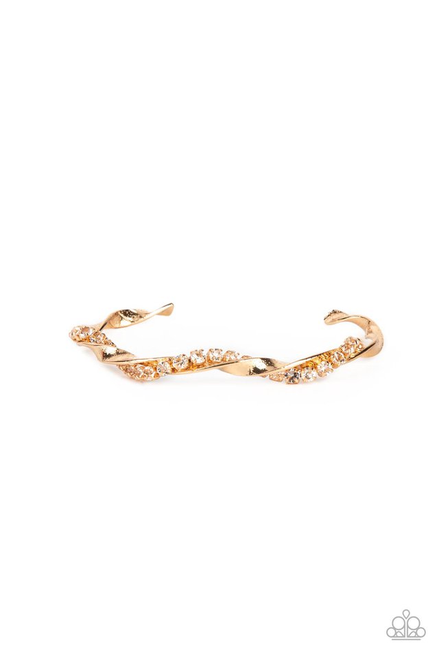 ​Twisted Twinkle - Gold - Paparazzi Bracelet Image