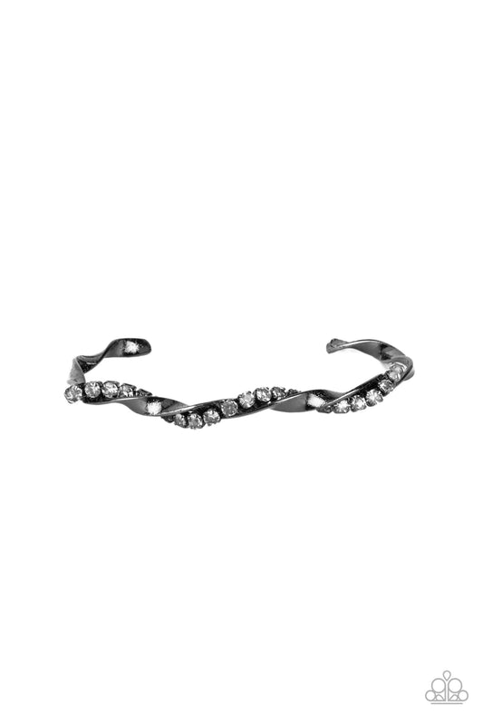 Paparazzi Bracelet ~ Twisted Twinkle - Black