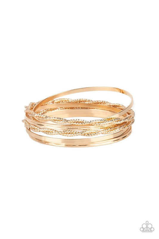 ​Sensational Shimmer - Gold - Paparazzi Bracelet Image