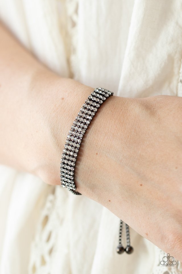​A DIAMOND a Dozen - Black - Paparazzi Bracelet Image