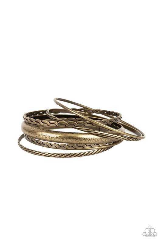 Trophy Texture - Brass - Paparazzi Bracelet Image
