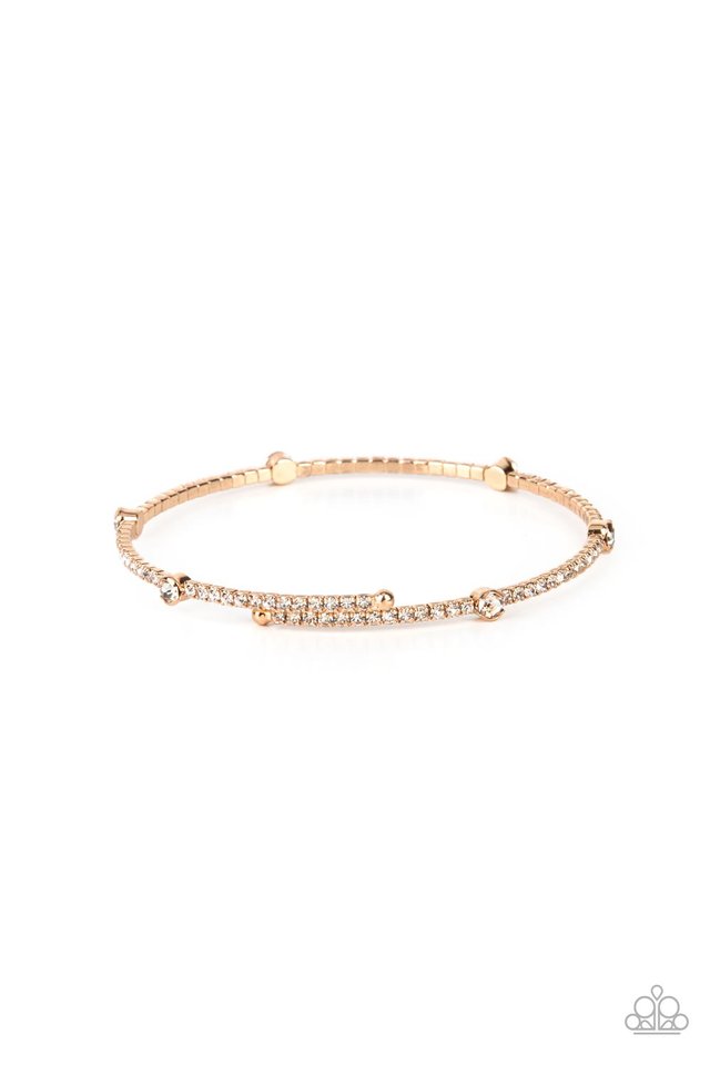 Upgraded Glamour - Gold - Paparazzi Bracelet Image