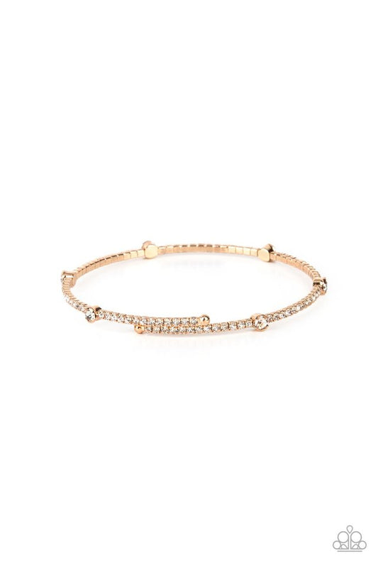 Upgraded Glamour - Gold - Paparazzi Bracelet Image