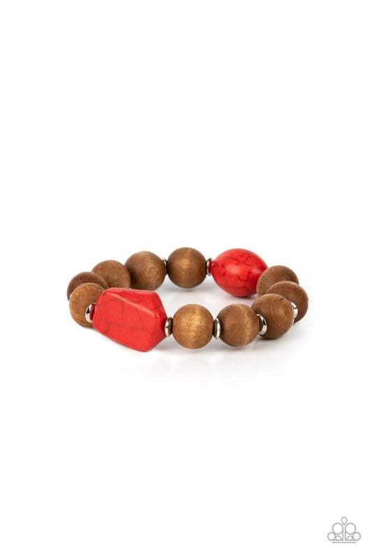 ​Abundantly Artisan - Red - Paparazzi Bracelet Image