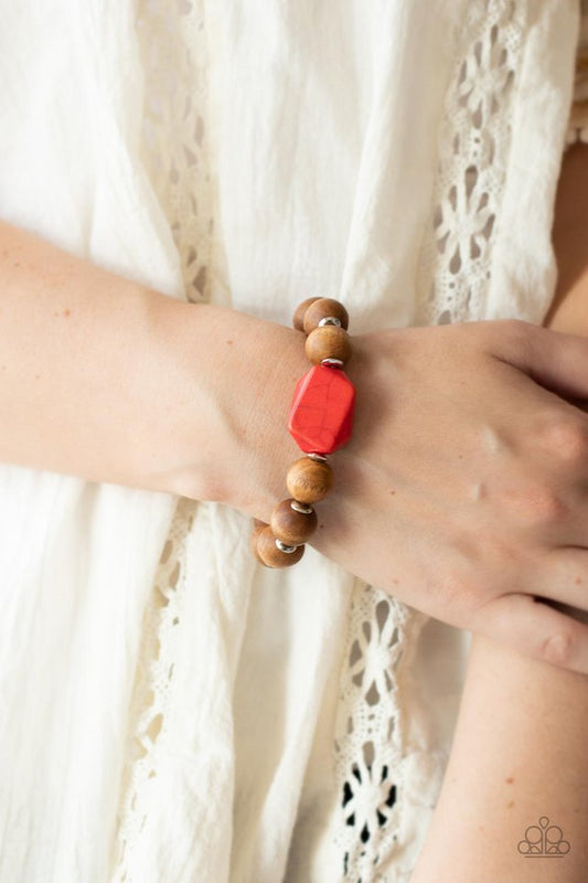 ​Abundantly Artisan - Red - Paparazzi Bracelet Image