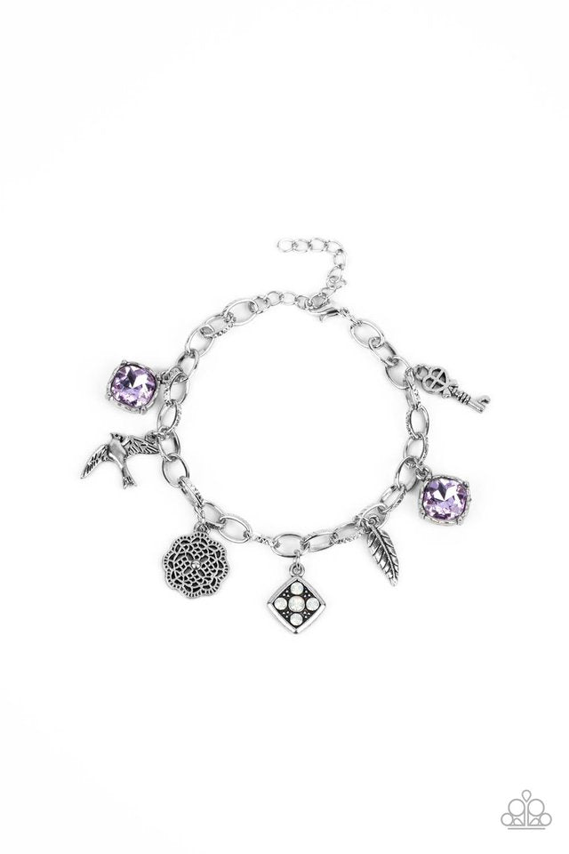 Fancifully Flighty - Purple - Paparazzi Bracelet Image