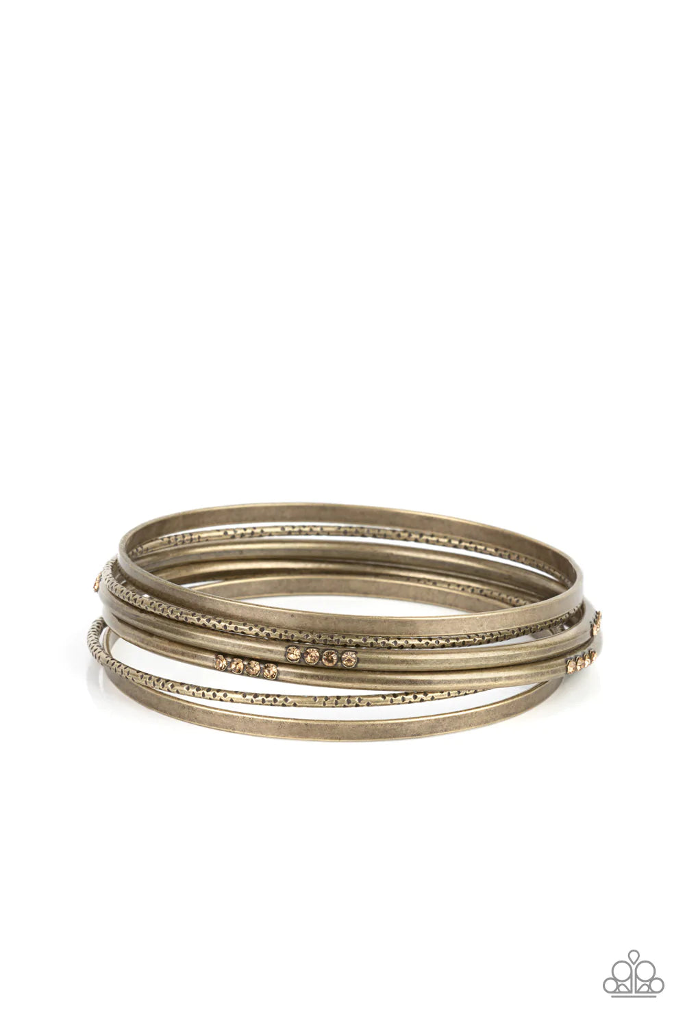 Paparazzi Bracelet ~ Lock, STACK, and Barrel - Brass