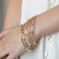 ​Lock, STACK, and Barrel - Gold - Paparazzi Bracelet Image