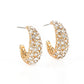 Glamorously Glimmering - Gold - Paparazzi Earring Image