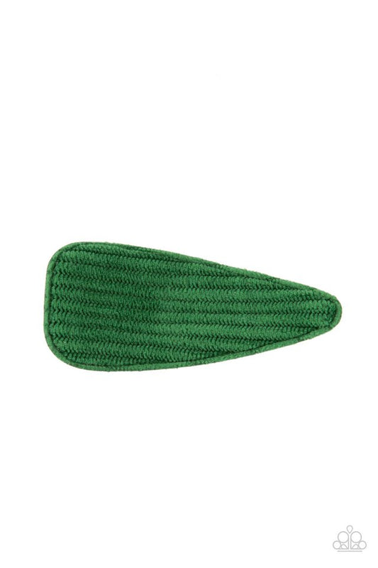 Colorfully Corduroy - Green - Paparazzi Hair Accessories Image