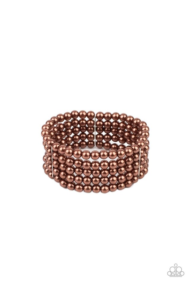 ​A Pearly Affair - Brown - Paparazzi Bracelet Image