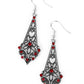 ​Casablanca Charisma - Red - Paparazzi Earring Image