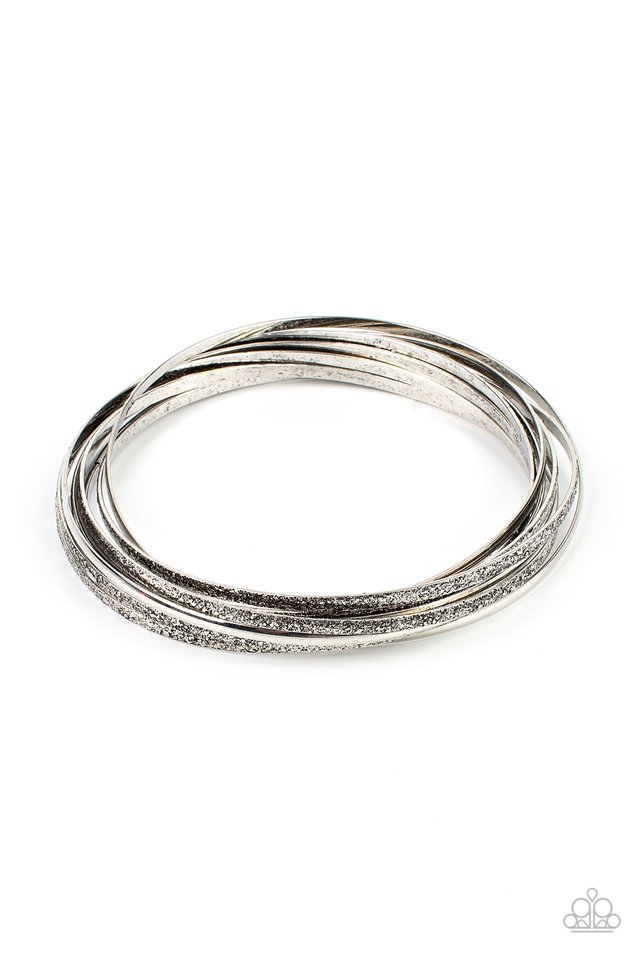 ​Suddenly Synced - Silver - Paparazzi Bracelet Image