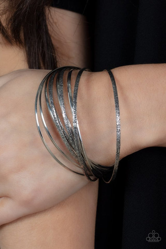 ​Suddenly Synced - Silver - Paparazzi Bracelet Image