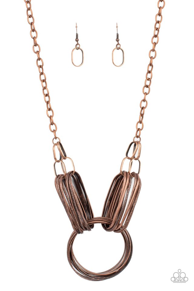 Lip Sync Links - Copper - Paparazzi Necklace Image