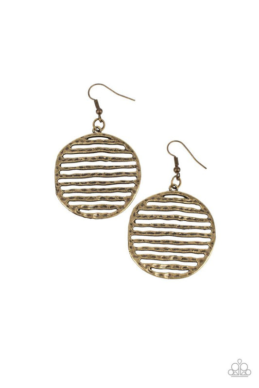 ​Sunrise Stunner - Brass - Paparazzi Earring Image