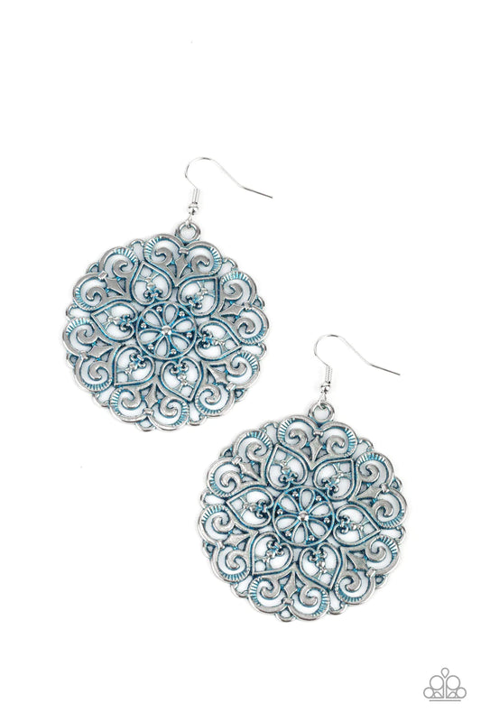 Paparazzi Earring ~ MANDALA Effect - Blue