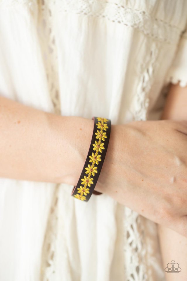 Wildflower Wayfarer - Yellow - Paparazzi Bracelet Image