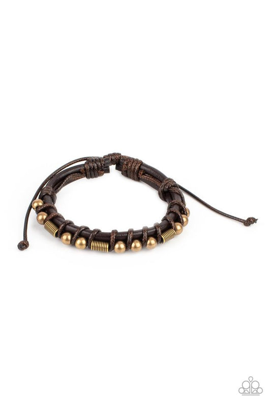 Bronco Brawler - Brass - Paparazzi Bracelet Image