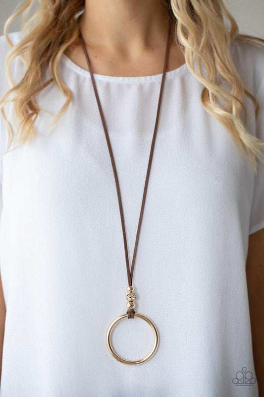 BLING Into Focus - Brown - Paparazzi Necklace Image