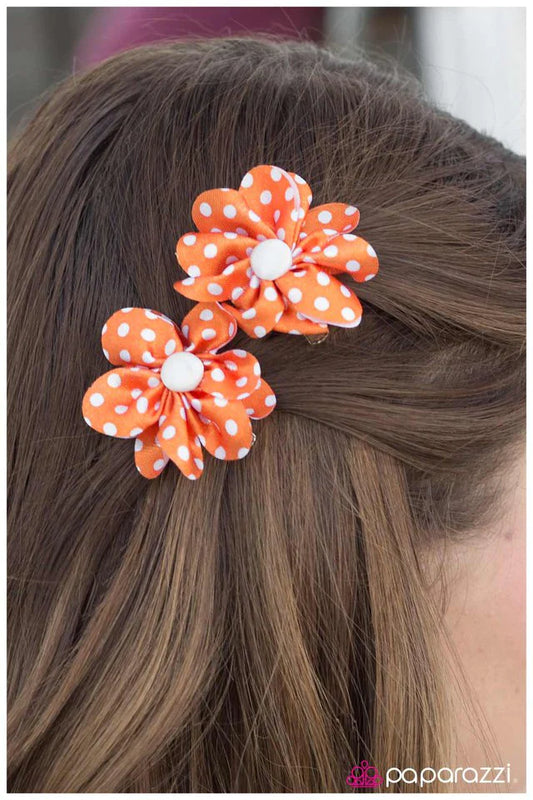 Paparazzi Hair Accessories ~ The Perfect Pair - Orange