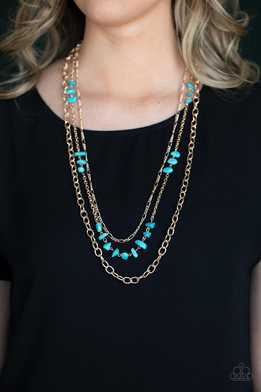 ​Artisanal Abundance - Gold - Paparazzi Necklace Image