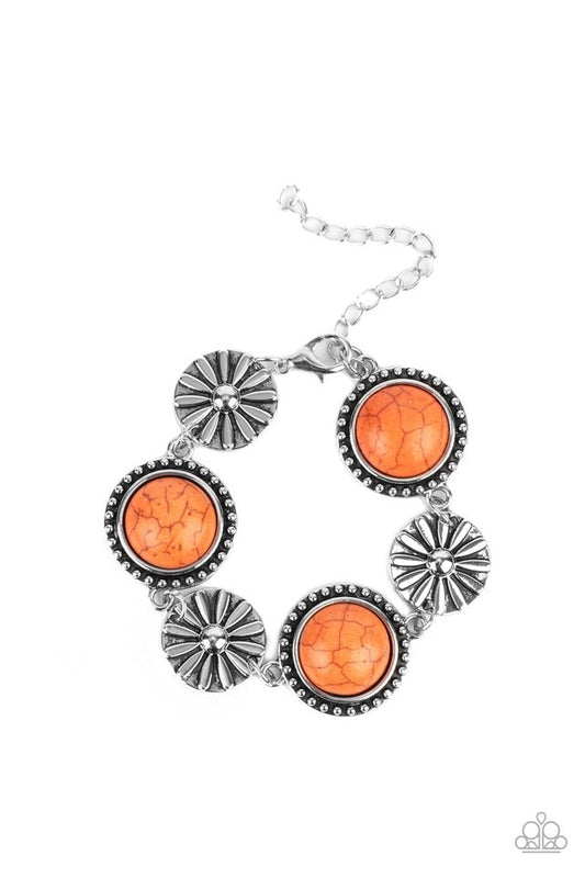 ​Fredonia Flower Patch - Orange - Paparazzi Bracelet Image