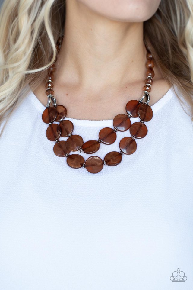 ​Beach Day Demure - Brown - Paparazzi Necklace Image