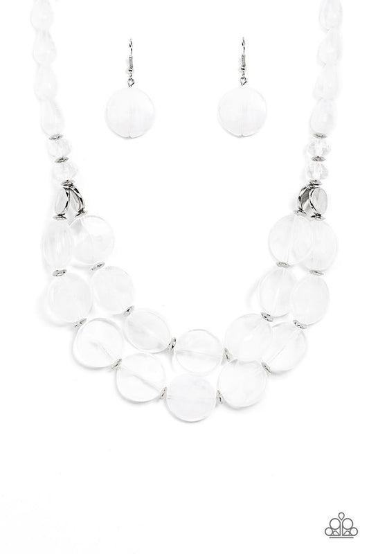 Beach Day Demure - White - Paparazzi Necklace Image