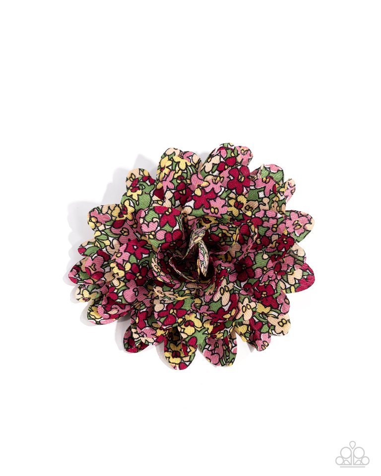 Positively Flower Patch - Pink - Paparazzi Hair Accessories Image