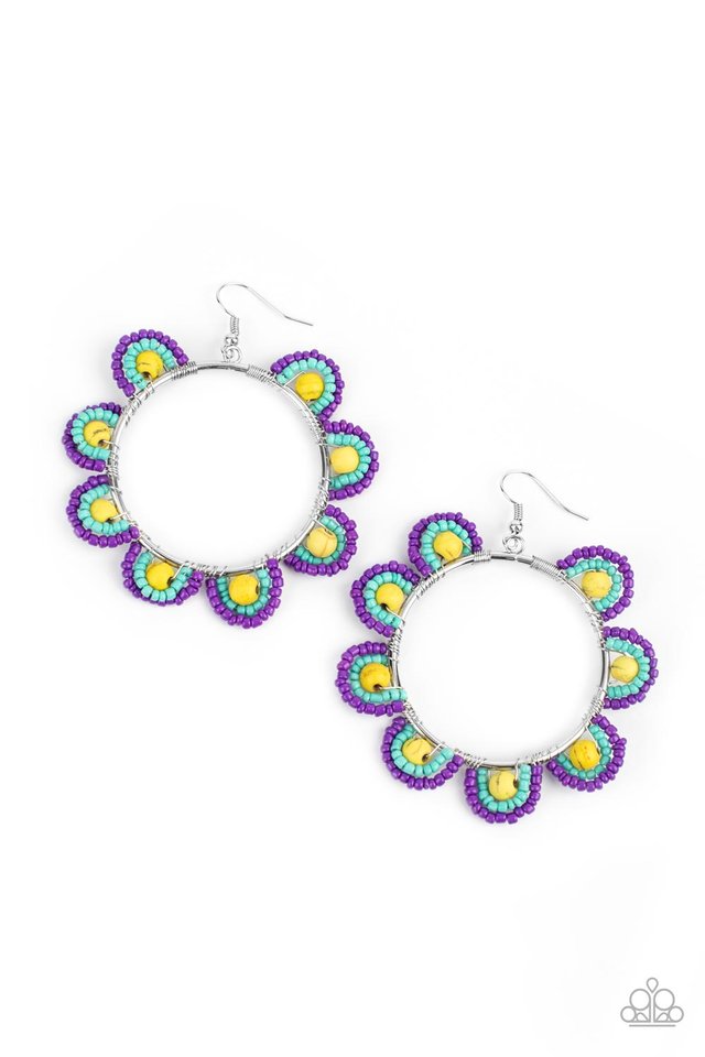 Groovy Gardens - Yellow - Paparazzi Earring Image