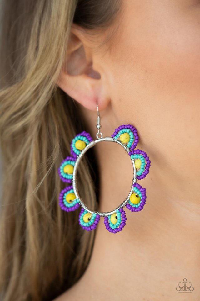 Groovy Gardens - Yellow - Paparazzi Earring Image