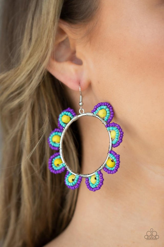 Groovy Gardens - Yellow - Paparazzi Earring Image