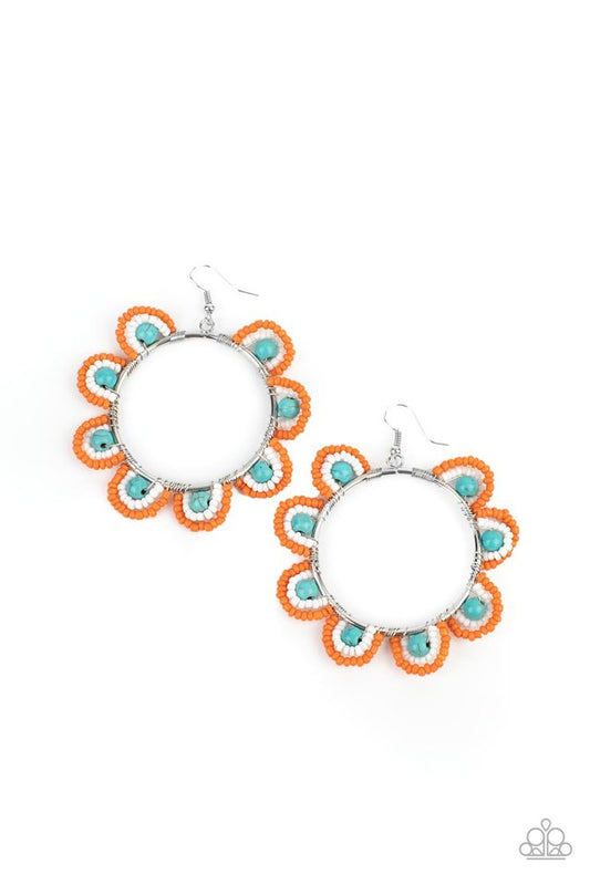 ​Groovy Gardens - Blue - Paparazzi Earring Image