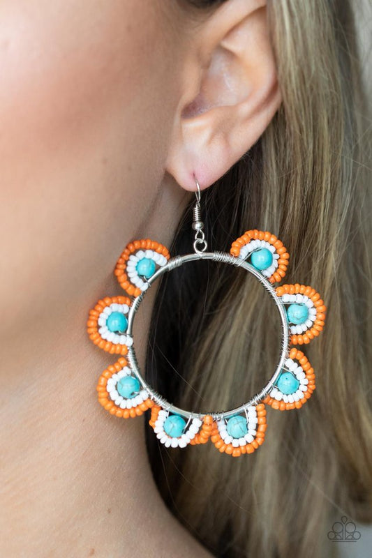 ​Groovy Gardens - Blue - Paparazzi Earring Image