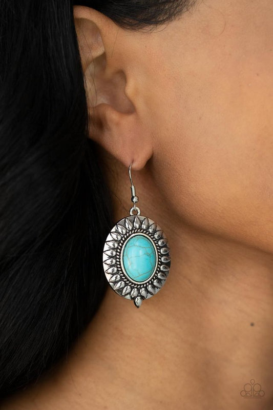 ​Mesa Garden - Blue - Paparazzi Earring Image