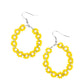 ​Festively Flower Child - Yellow - Paparazzi Earring Image