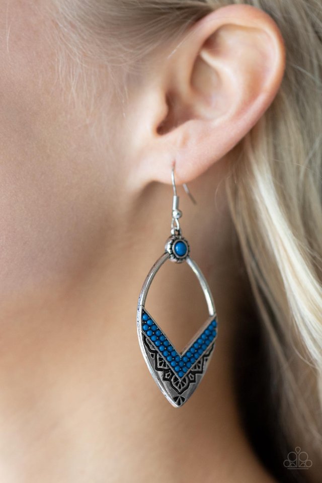 ​Indigenous Intentions - Blue - Paparazzi Earring Image