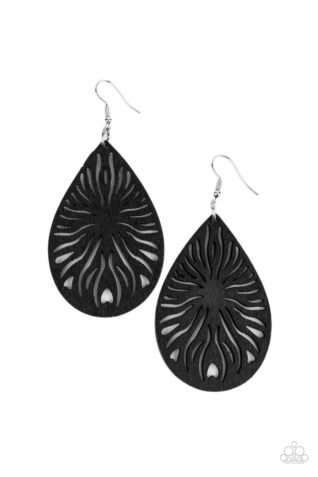 ​Sunny Incantations - Black - Paparazzi Earring Image