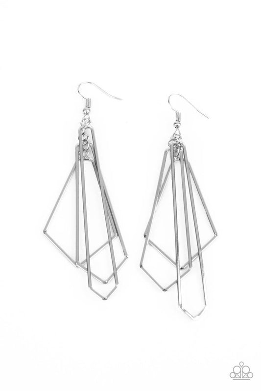 Shape Shifting Shimmer - Silver - Paparazzi Earring Image