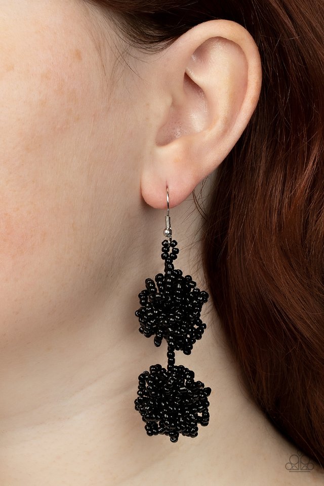 Celestial Collision - Black - Paparazzi Earring Image